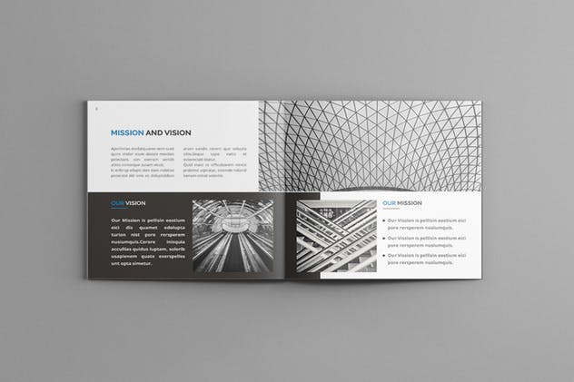 方形企业公司介绍画册设计模板 Mavka – Square Company Profile Brochure Template设计素材模板