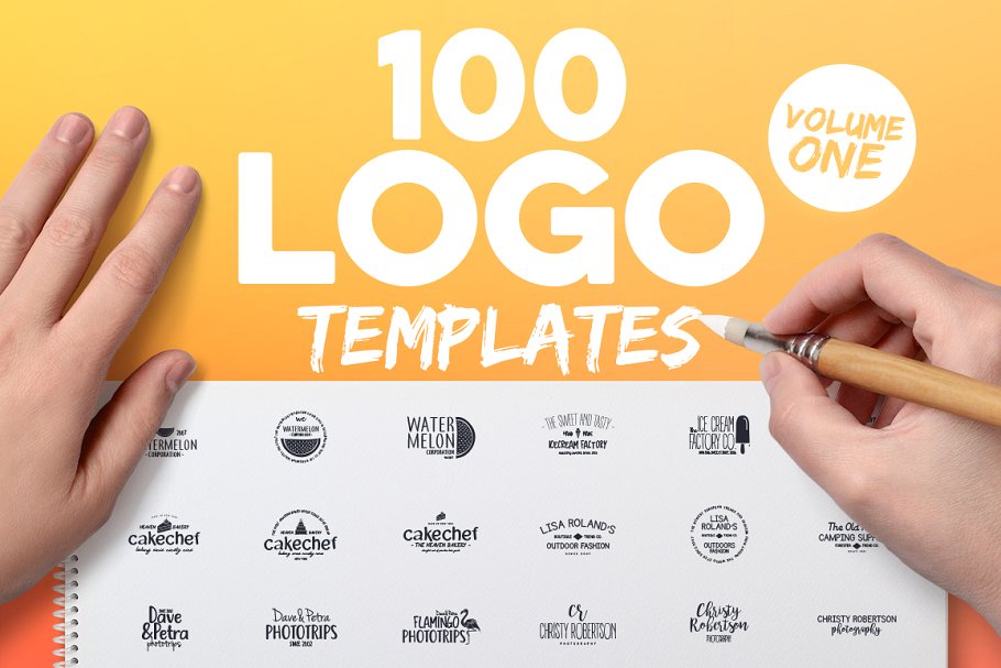 100个新鲜的logo模版素材 100 Fresh Logo Templates Vol.1设计素材模板