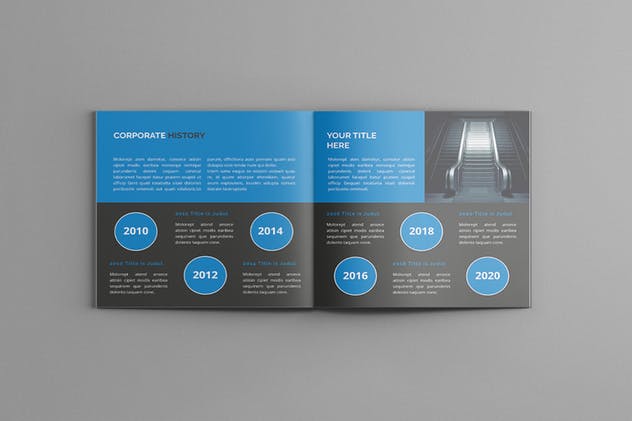 方形企业公司介绍画册设计模板 Mavka – Square Company Profile Brochure Template设计素材模板