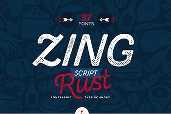 手写字体设计 Zing Script Rust