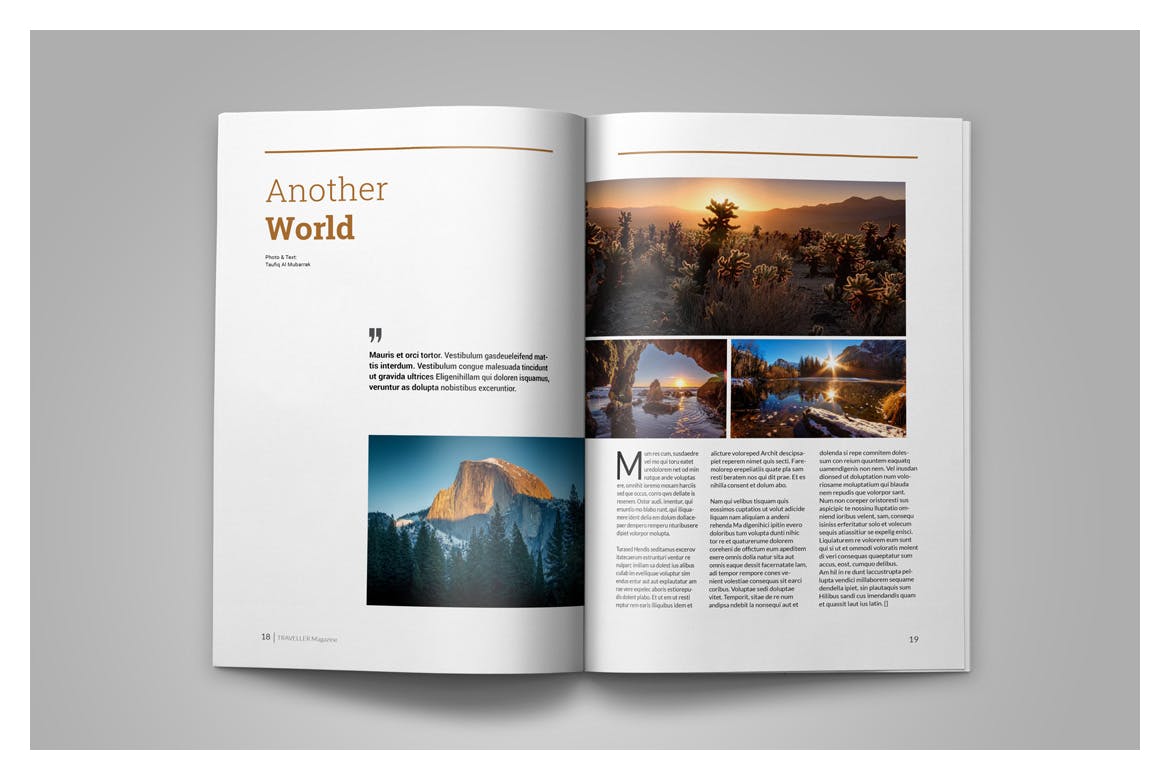 旅游景点推荐杂志版式设计模板 Indesign Magazine Template设计素材模板
