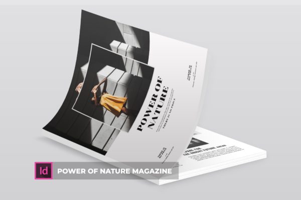 企业内宣/企业文化杂志设计模板 Power Of Nature | Magazine Template
