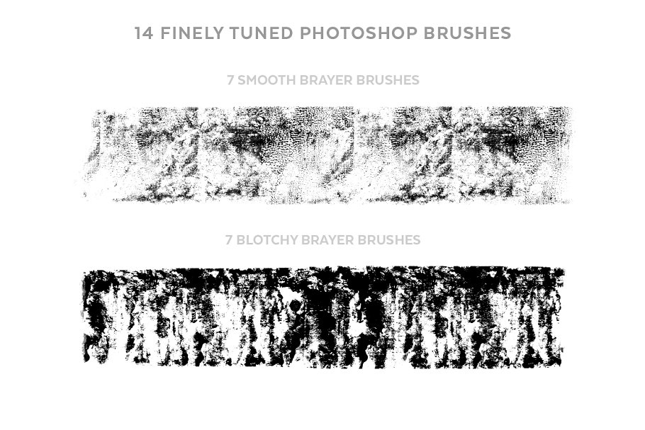 油墨印刷笔刷包 Brayer Brush Kit设计素材模板