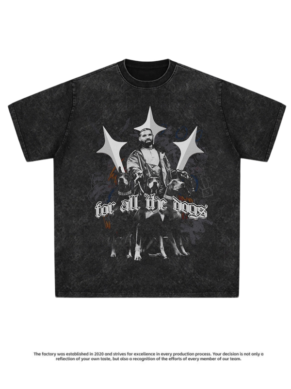 Summer Drake Album Commemorative Versatile Digital Print Short-Sleeve Retro American-Style Loose T-Shirt