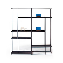 Nordic Iron Art Shelf Simple Living Room Decoration Floor Multilayer Storage Containing Shelf Modern Minima Show Bookshelves