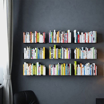 Nordic Bookshelves Wall Shelf Shelf Shelf-Lined Partition Bedroom Wall-mounted Invisible Containing Shelf Decoration Free Of Punch