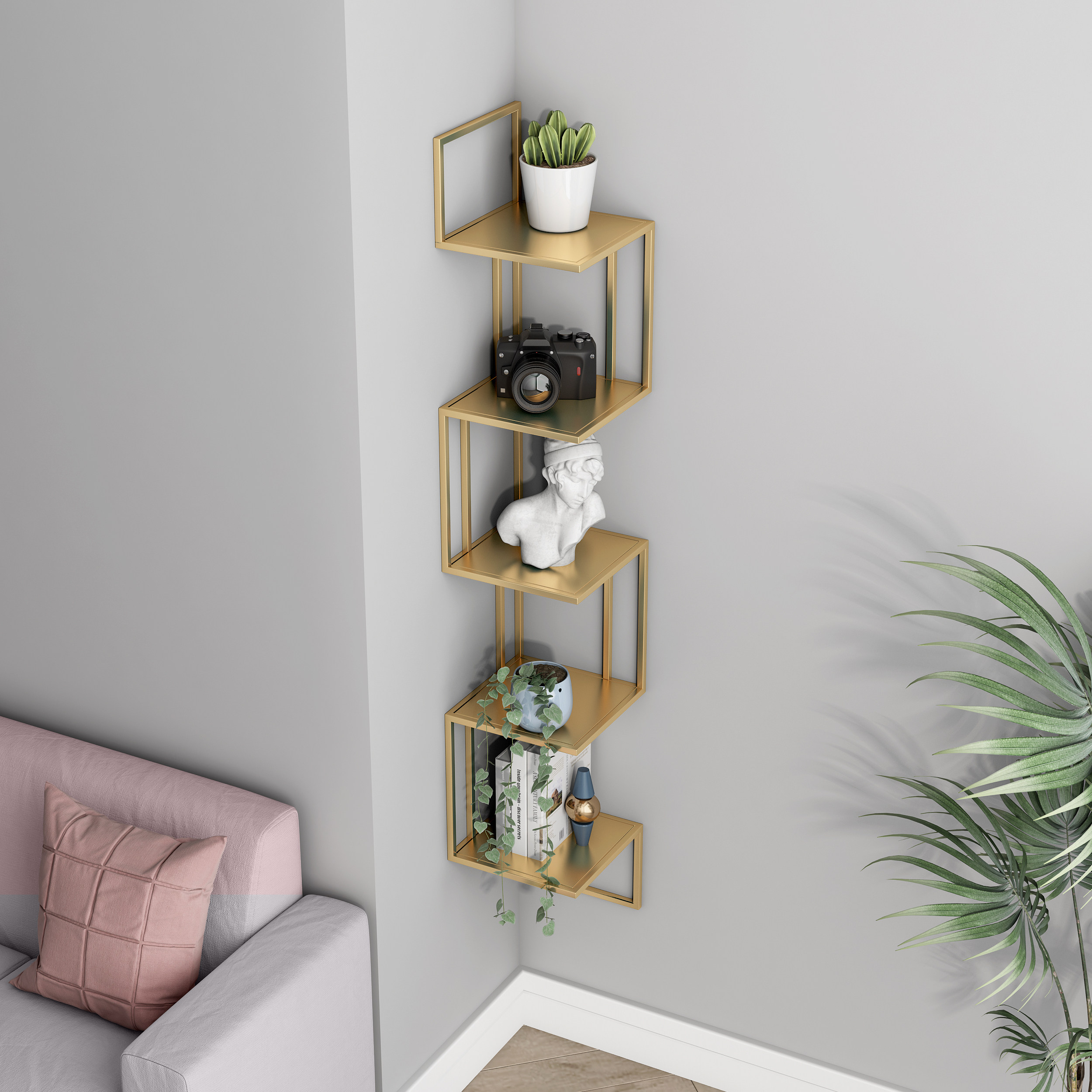 Wall Corner Bookshelves Shelf Shelf Shelf Storage Layer Shelf Wall-mounted Wall Partition Wall Corner Rack Corner Triangle Wall Division Wall Partition Wall Partition Wall Partition Wall Partition Wall Partition Wall Partition Wall Corner Angle Crewtop