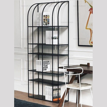 Iron Art Bookshelves Landing Partition Living Room Shelf Shelves Solid Wood Bookshelves Modern Minima Show Shelf Separator Shelf