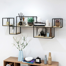 Nordic Iron Art Wall Office Partitions Shelf shelve Fashion TV Wall Wall-mounted Loft Decoration Shelf
