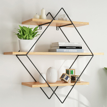 Simple Modern Solid Wood Wall Shelf Living Room TV Wall Shelf Wall-mounted Shelf Separator Shelf