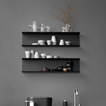 Nordic Iron Art Lined Up Wall Racks Ins SIMPLE SHELF WALL-MOUNTED KITCHEN PARTITIONS CONTAINING HANGING WALL BOOKSHELVES
