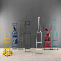 Nordic Living Room Floor Creative Iron Art Shelf Bedroom Hotel Clubhouse Personality decorated shelf Shelves Partition Shelf