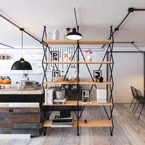 Nordic Living Room Shelf Partition Decoration Flower Racks Modern Brief Bookshelves Iron Art Shelf Shelves Landing Solid Wood