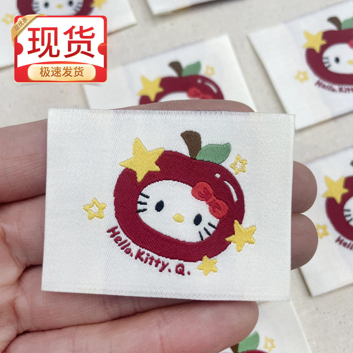 Kitty猫布标可爱卡通织标现货水洗标包包挂件衣服破洞补丁装饰标,萌到炸裂的百搭小可爱来啦!-印唛-淘宝好物网
