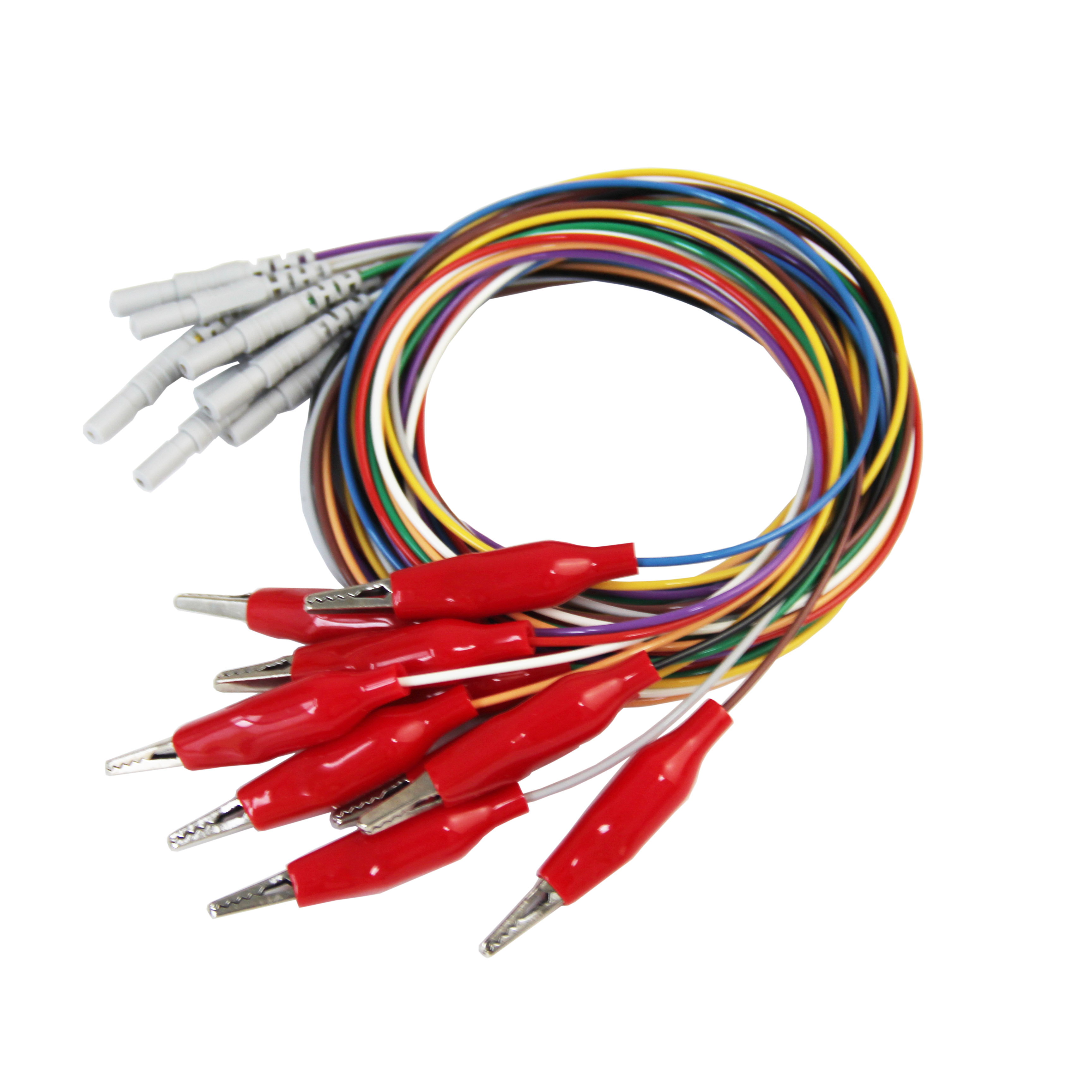 Jack-type electroencephalograph electrode line EEG lead line brain electrode line crocodile clip electrode line 1 5 meters long