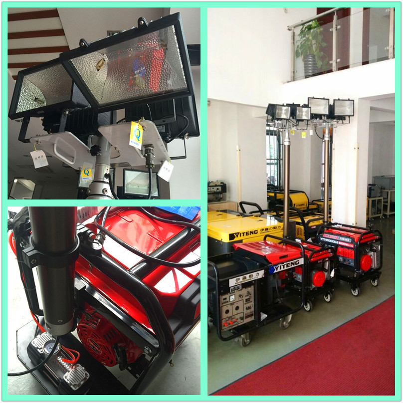 Shanghai Ito 2 3 5 6 7 8KW gasoline generator mobile lighting light tower diesel engine construction 220V