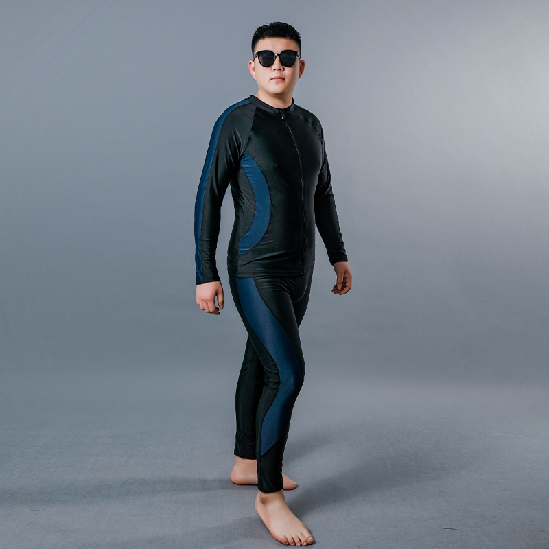 Long Sleeve Sunscreen Swimsuit Men Dry Long Legs Large Size Men Adult 2021 New Style Hot Spring and Summer Seaside Swimwear