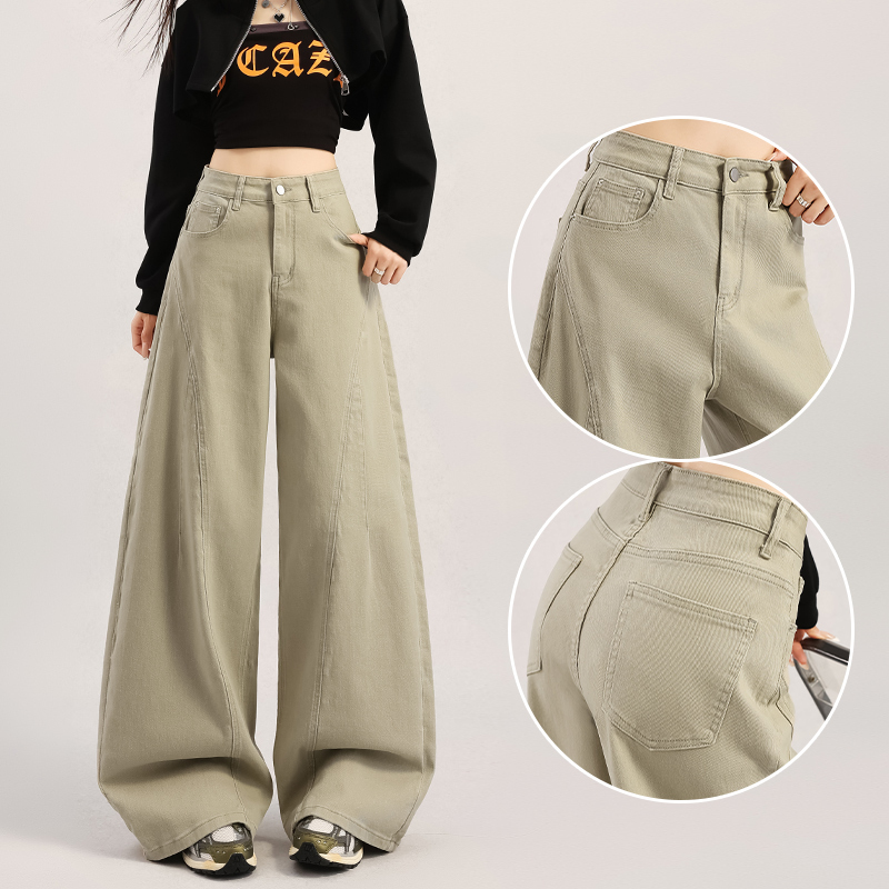 Wide-Leg Jeans for Women, Spring and Autumn 2026 New Fashion, Loose Fit, Trendy Korean Style, Super Popular, Straight-Leg Pants