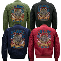 New Ma1 Air Force flight jacket US ARMY American ARMY plus cotton spring and autumn winter military fan ma-1 coat men