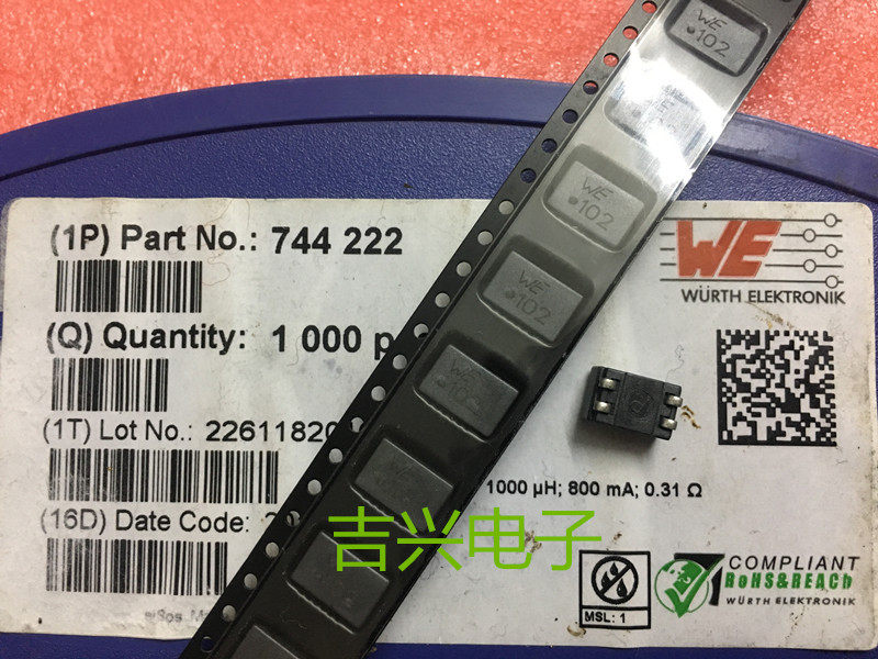 744222 WE102 1 0mH 2LN 0 8A 80V Würth SMD Common Mode Inductor 9 2x6x5mm