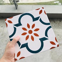 Nordic IKEA retro personality Mediterranean small flower brick flowers 200 Wall tile bathroom restaurant balcony non-slip