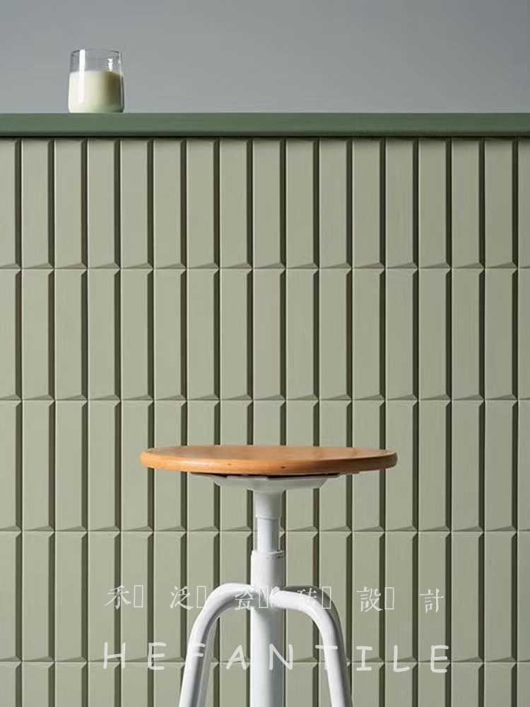 Wo Pan pure color Profiled Rugged Wall Brick 50 50 * 200mm Makeup Room Dining Room Folk Sleeping Net Red Wall Brick Decoration Tile