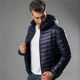 New Winter Men's down Jacket Regular Hooded White Duck down Lightweight Warm Portable Outdoor Long-Sleeved Jacket