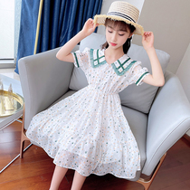 Hong Kong Girl Snowspun Tandem Dress 2021 Summer Dress New Children Han Edition Tennis Red Princess Nepotism Dress Girl Foreign Air Skirt