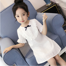 Korean girls foreign style dress summer dress 2021 new girl net red pure cotton skirt childrens clothing childrens doll skirt