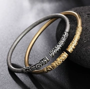 Vòng tay vàng mở vòng đeo tay bằng thép titan nam Nhật Bản và Hàn Quốc phiên bản của dòng sinh viên trang sức cá nhân