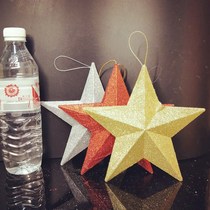 Mid-Autumn Festival National Day childrens performance dance props three-dimensional hanging star Red Golden Christmas tree five-pointed star decoration hanging star