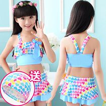 Young girl CUHK young 6-year-old princess wind secondary school girl bathing suit children sunscreen 4 years old infant clothing y5