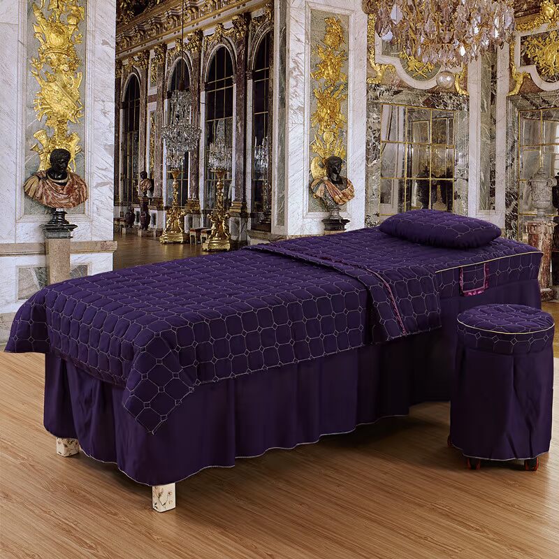 Massage và massage trị liệu trải giường làm đẹp bao gồm giường bốn mảnh thẩm mỹ viện ga chun bọc giường spa