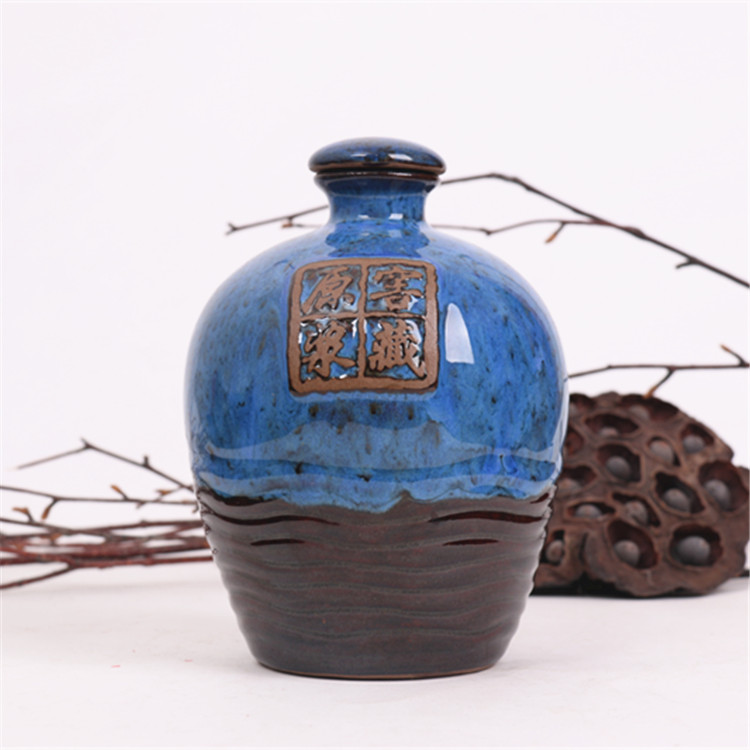 1 kg lò nung gốm sứ chai lọ rượu vang bình rượu men xanh da hổ da men bột giấy tinh khiết bottle chai rượu vang - Rượu vang ly uống vang đỏ