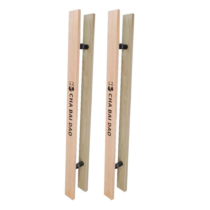 Glass Door Wood Pull Hand Style Original Wood Color Lettering Hand Milk Tea Shop Clothing Shop Solid Wood Gate Door Gatekeeper to be LOGO
