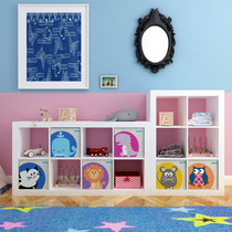 Childrens bookshelf bookcase free combination locker kindergarten toy rack multi-functional simple lattice cabinet