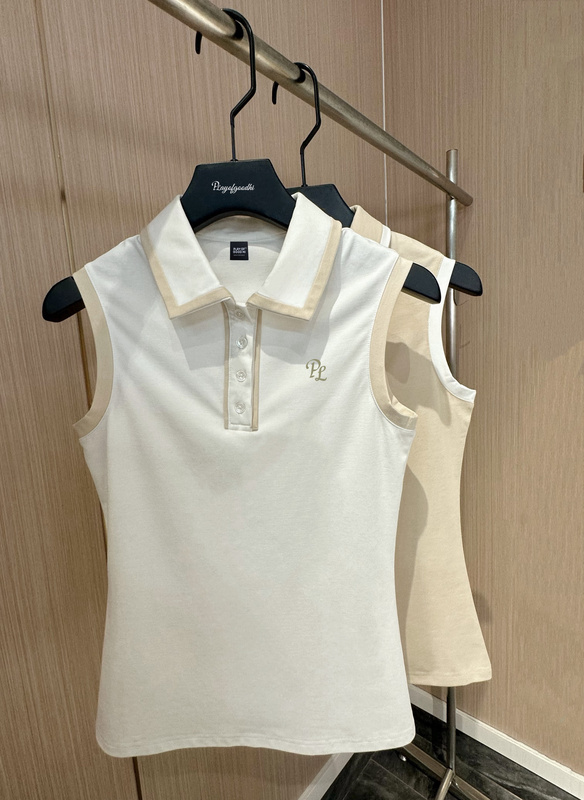 Golf Clothing for Women, Korean Style Golf Short-Sleeved Shirt, Sleeveless Summer Quick-Drying Slimming Golf Women's Top, Golf Top