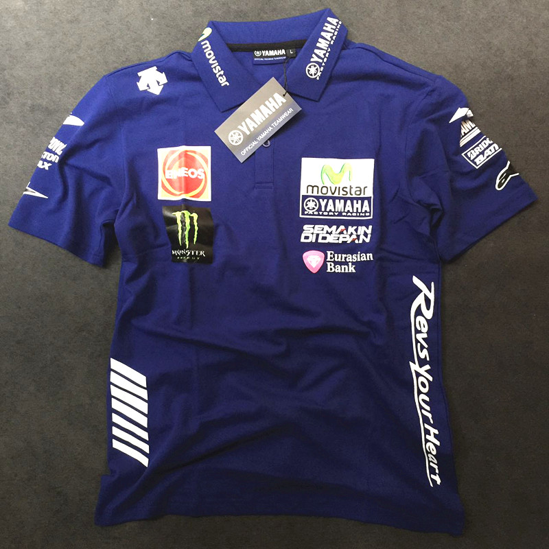 New MOTO locomotive summer riding short sleeve POLO shirt pure cotton Rafa Laurenma jersey GP car racing T-shirt