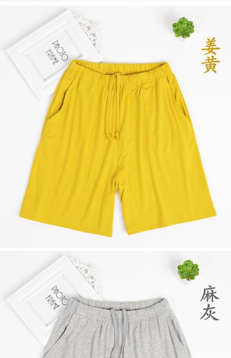 Modal Pyjama Phụ nữ mùa hè Trang chủ Quần short Nữ mỏng Bộ đồ ngủ kích thước lớn Quần nữ quần đôi nam nữ