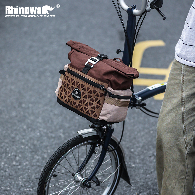 Rhinowalk Folding Bike Pig Nose Bag Small Cloth Front Bag Quick Release Portable Folding Bike Bag
