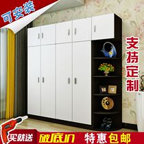 Wardrobe Simple modern assembly wardrobe Adult solid wood childrens 2 doors 3 doors 4 doors bedroom overall custom cabinet