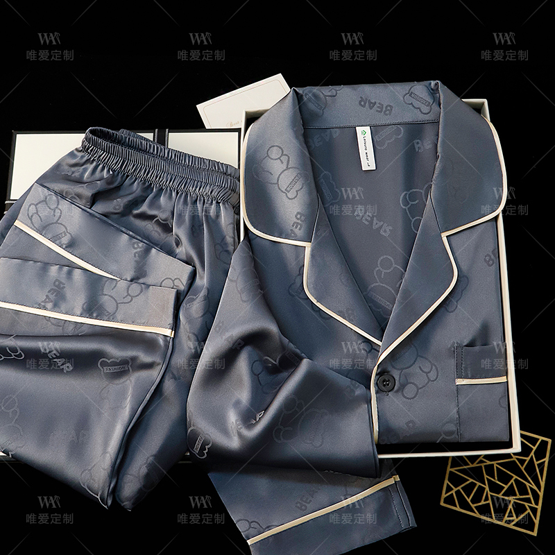 100% Mulberry Silk [Gift Box] Silk Pajamas for Men, Spring, Autumn and Summer, Holiday Gift for Husband or Boyfriend