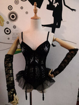 Spot three-piece dress with Diamond red corset Bar nightclub female singer DSDJ performance suit