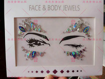 DIY face drill performance electronic music festival color diamond shape eye stick Diamond eyebrows Diamond stage supplies