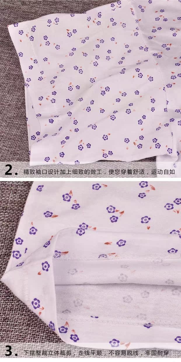 Áo cotton ngắn tay cho phụ nữ trung niên và cao tuổi Áo ngắn tay ngắn của mẹ kết hợp với áo len cotton nửa tay áo áo bra