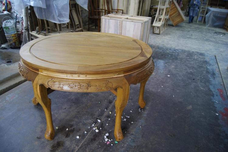 Đồ nội thất nhà hàng Nanmu phong cách Trung Quốc bàn tròn bảy mảnh Ming và Qing bàn gỗ cổ phân hoàn chỉnh bộ đồ nội thất - Bộ đồ nội thất mẫu giường ngủ đẹp đơn giản