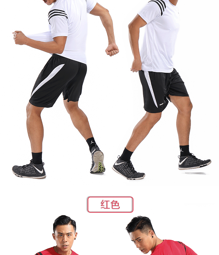 Bộ đồ thể thao mới cho nam mùa hè phiên bản lỏng lẻo Học sinh tay ngắn chạy bộ thể dục phù hợp với nam thấm mồ hôi đồ bộ thể thao nữ dài tay