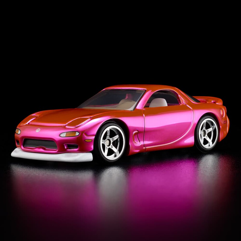 Hot Wheels Rlc 1/64 Dinner Party Electroplated Pink 1993 Mazda Rx-7 R1 Jkc06