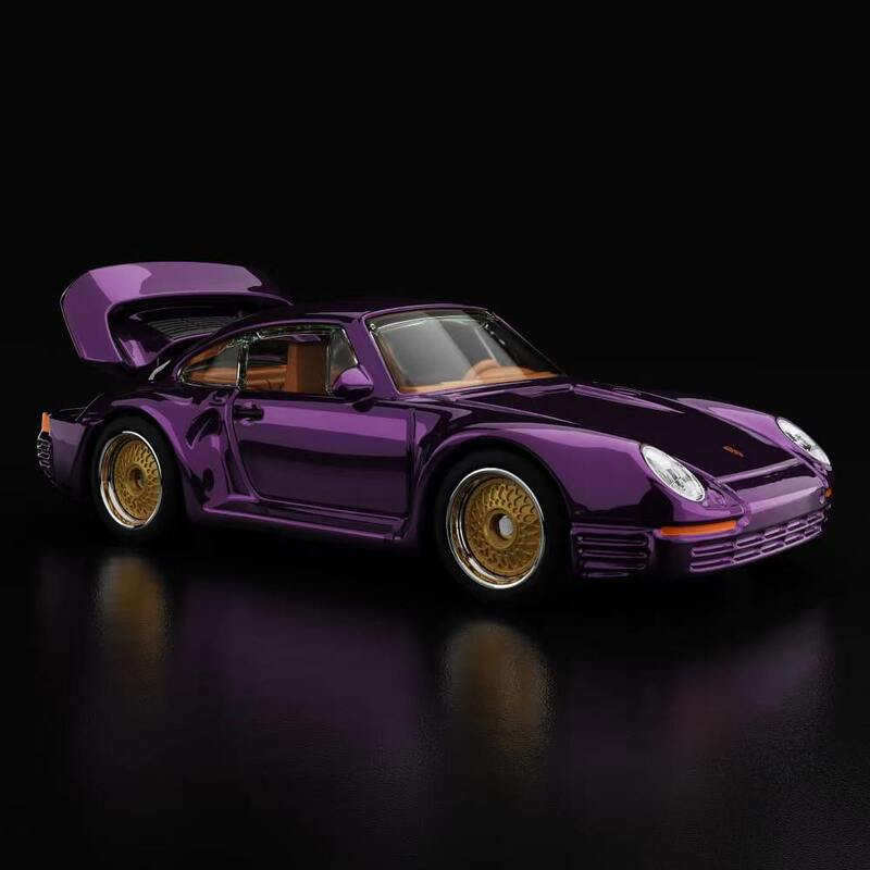 Hot Wheels Rlc 1/64 Polling Vote Porsche 959 Electroplated Purple Jlx18