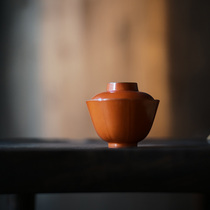 Taichu Lianhuatang hand-made pottery clay bowl black tea bowl Phnom Penh petal shape 130ml